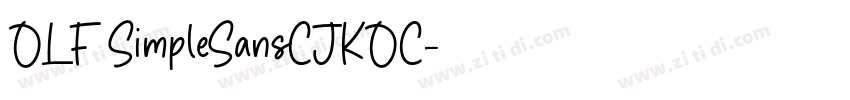 OLF SimpleSansCJKOC字体转换